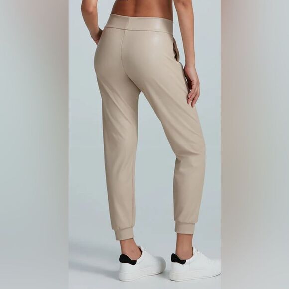 COMMANDO Faux Leather Joggers in Sand. XS. Like New. - Picture 2 of 6